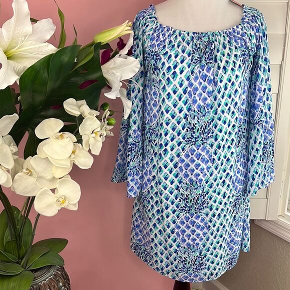 Lilly Pulitzer Resort White Toe In Pineapple Off The Shoulder Nevie Dress - Picture 3 of 15